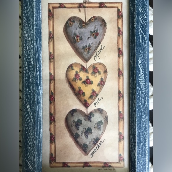 Vintage Cottagecore Love One Another Heart Framed Photo - Picture 4 of 8